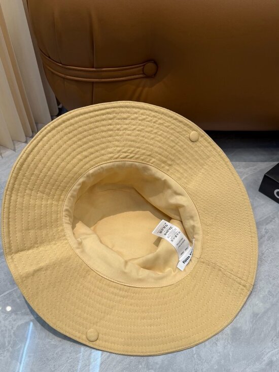 Miu Miu Khaki Canvas Buckle Bucket Hat main image 5